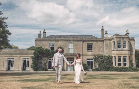 Imogen and Ben during their Guyers House wedding in Wiltshire